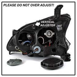 Akkon Nissan Sentra 13-15 Black Smoke DRL LED Light Bar Projector Headlights Halogen Models Only
