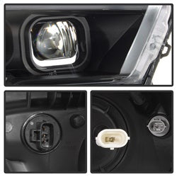 Akkon Toyota Tacoma 16-18 w/Sequential Turn Signal DRL Light Bar Projector Headlights Black