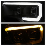 Akkon Toyota Tacoma 16-18 w/Sequential Turn Signal DRL Light Bar Projector Headlights Black