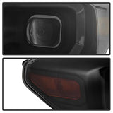 Akkon Toyota Tacoma 16-18 w/Sequential Turn Signal DRL Light Bar Projector Headlights Black Smoke