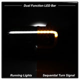 Akkon Toyota Tacoma 16-18 w/Sequential Turn Signal DRL Light Bar Projector Headlights Black Smoke