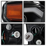 Akkon Toyota Tundra 14-18 Black DRL LED Light Bar Projector Headlights