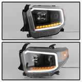 Akkon Toyota Tundra 14-18 Black DRL LED Light Bar Projector Headlights