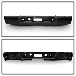 xTune Chevrolet Silverado 1500/Sierra 1500 07-13 Chrome OEM Style Steel Rear Bumper Does Not Fit w/Park Assist Sensors Hole OEM PN[GM1103159]