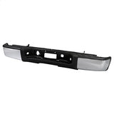 xTune Chevrolet Silverado 1500/Sierra 1500 07-13 Chrome OEM Style Steel Rear Bumper Does Not Fit w/Park Assist Sensors Hole OEM PN[GM1103147]