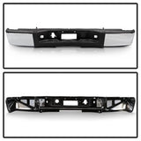 xTune Chevrolet Silverado 1500/Sierra 1500 07-13 Chrome OEM Style Steel Rear Bumper Does Not Fit w/Park Assist Sensors Hole OEM PN[GM1103147]