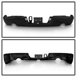 xTune Dodge Ram 1500/1500 09-10 Black OEM Style Steel Rear Bumper w/Dual Exhaust Models Only Does Not Fit w/Parking Sensors Hole