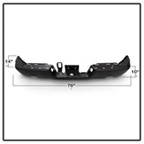 xTune Dodge Ram 1500/1500 09-10 Black OEM Style Steel Rear Bumper w/Dual Exhaust Models Only Does Not Fit w/Parking Sensors Hole