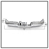 xTune Dodge Ram 1500/1500 09-10 Chrome OEM Style Steel Rear Bumper w/Dual Exhaust Models And Parking Sensors Hole OEM PN[CH1102365]
