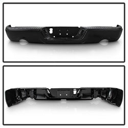 xTune Dodge Ram 1500/1500 09-10 Black OEM Style Steel Rear Bumper w/Dual Exhaust Does Not Fit w/Parking Sensors Hole