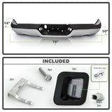 xTune Dodge Ram 1500/1500 09-10 Chrome OEM Style Steel Rear Bumper w/Dual Exhaust Does Not Fit w/Parking Sensors Hole