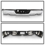 xTune Dodge Ram 1500/1500 09-10 Chrome OEM Style Steel Rear Bumper w/Dual Exhaust Models And Parking Sensors Hole OEM PN[CH1103119]