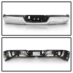 xTune Dodge Ram 1500/Ram 2500/Ram 3500/1500/2500/3500 09-10 Chrome OEM Style Steel Rear Bumper w/Parking Sensors Hole OEM PN[CH1103122]