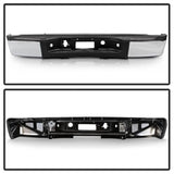xTune Chevrolet Silverado 2500 HD/Silverado 3500 HD/Sierra 2500 HD/Sierra 3500 HD 07-10 Chrome OEM Style Steel Rear Bumper w/Dual Exhaust Does Not Fit w/Park Assist Sensor Hole And Dual Rear Wheels