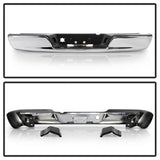xTune Dodge Ram 1500/Ram 2500/Ram 3500 02-08 Chrome OEM Style Steel Rear Bumper Incl. Brackets Hardware And Step Pads