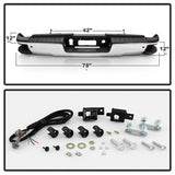 xTune Chevrolet Silverado 2500 HD/Silverado 3500 HD/Sierra 2500 HD/Sierra 3500 HD 15-19 Chrome Rear Steel Bumper OEM PN[84077957-PFM]