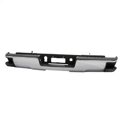 xTune Chevrolet Silverado 1500/Sierra 1500 14-18 Chrome Rear Steel Bumper w/o Park Assist Sensor Hole w/Corner Steps Bracket/Hardware And Step Pads