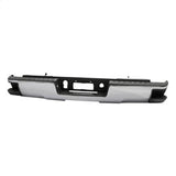 xTune Chevrolet Silverado 1500/Sierra 1500 14-18 Chrome Rear Steel Bumper w/o Park Assist Sensor Hole w/Corner Steps Bracket/Hardware And Step Pads