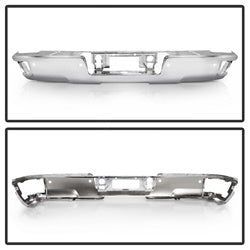xTune Chevrolet Silverado 1500/Sierra 1500 14-18 Chrome Rear Steel Bumper w/Park Assist Sensor Hole OEM PN[23108141]
