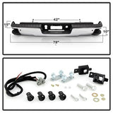 xTune Chevrolet Silverado 1500/Sierra 1500 14-18 Chrome Rear Steel Bumper OEM PN[84077959-PFM]
