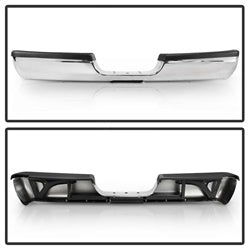 xTune Dodge Ram 1500/Ram 2500/Ram 3500 94-01 Chrome OEM Style Steel Rear Bumper Incl. Brackets Hardware And Step Pads