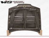 1990-1993 Acura Integra 2 doors 4 doors XTREME GT Style Carbon Fiber Black Hood