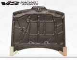 1990-1993 Acura Integra 2 doors 4 doors OEM Style Carbon Fiber Black Hood