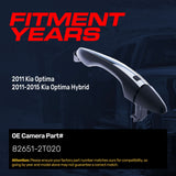 Exterior Door Handle Black/Chrome Replacement for Kia Optima (2011), Optima Hybrid (2011-2015) OE Part # 82651-2T020 | Front Right Passenger Side