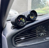 52MM Dual Gauge Pod Mount For 1992-1995 Honda Civic EG Functional Window Vent