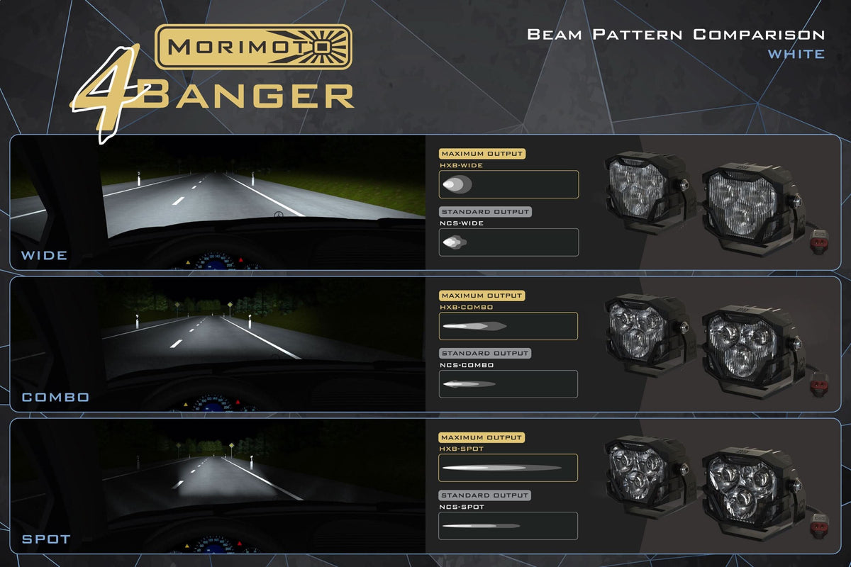 Morimoto 4Banger Ditch Light Kit: 17-20 Raptor