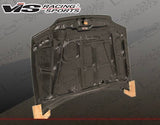 1992-1995 Honda Civic 2 doors JS Style Carbon Fiber Black Hood