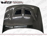 1993-1996 Mitsubishi Mirage 4 doors EVO 5 Style Carbon Fiber Black Hood