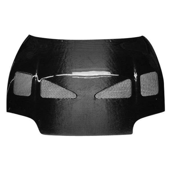 1993-1998 Toyota Supra 2 doors TECHNO R Style Carbon Fiber Black Hood
