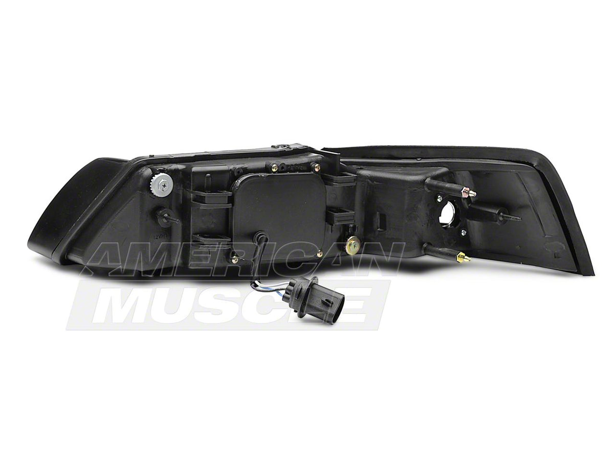 Raxiom Axial Series Projector Headlights; Black Housing; Smoked Lens (99-04 Mustang)