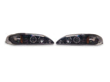 Raxiom Led Halo Projector Headlights; Black Housing; Smoked Lens (94-98 Mustang)