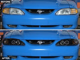 Raxiom Led Halo Projector Headlights; Black Housing; Smoked Lens (94-98 Mustang)
