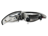Raxiom Axial Series Cobra Style Headlights; Black Housing; Clear Lens (94-98 Mustang)