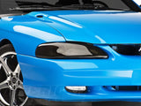 SpeedForm Headlight Covers; Smoked (94-98 Mustang)