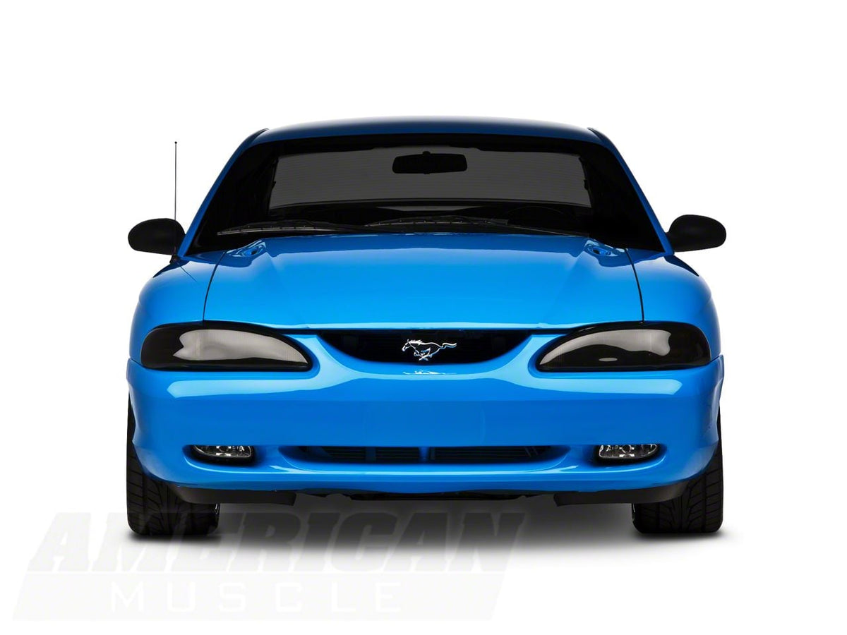SpeedForm Headlight Covers; Smoked (94-98 Mustang)