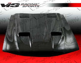 1994-1998 Ford Mustang 2 doors Mach 5 Style Carbon Fiber Black Hood