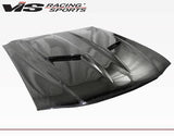 1994-1998 Ford Mustang 2 doors Stalker 2 Style Carbon Fiber Black Hood