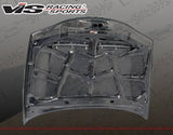 1995-1999 Mitsubishi Eclipse 2 doors MONSTER Style Carbon Fiber Black Hood