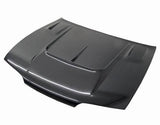 1995-1996 Nissan 240SX 2 doors Drift 2 Style Carbon Fiber Black Hood