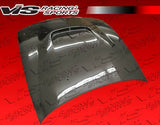 1995-1996 Nissan 240SX 2 doors JS Style Carbon Fiber Black Hood
