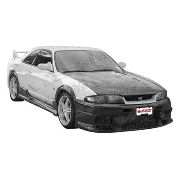 1995-1998 Nissan Skyline R33 GTS 2 doors OEM Style Carbon Fiber Black Hood