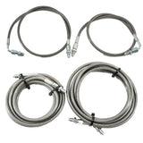 Front & Rear Brake Line Replacement Kit For 96-00 Honda Civic w/rear disc