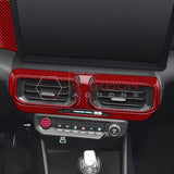 Real Carbon Fiber Center Dashboard A/C Vent Trim Overlays for 2024+ Ford Mustang