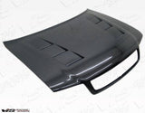 1996-2001 AUDI A4 4 doors TERMINATOR Style Carbon Fiber Black Hood