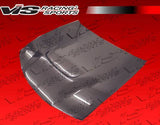 1997-1998 Nissan 240SX 2 doors JS Style Carbon Fiber Black Hood