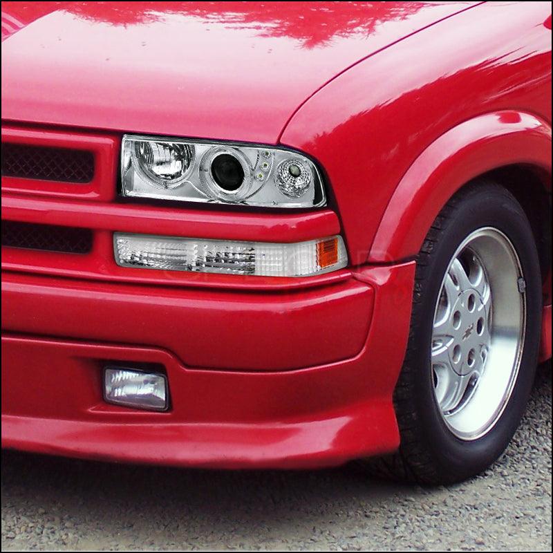 Spec-D Projector Headlights Chevy Blazer & S10 (98-04) Halo LED - Black / Chrome / Smoke